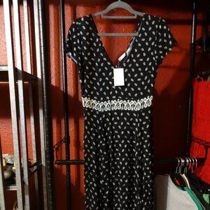 h&m hm divided dress maxi small new